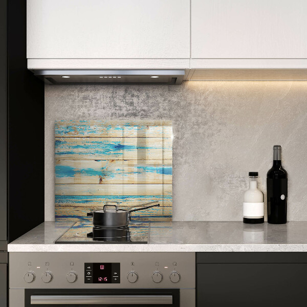 Tűzhelyvédő üveglap Retro fa táblák