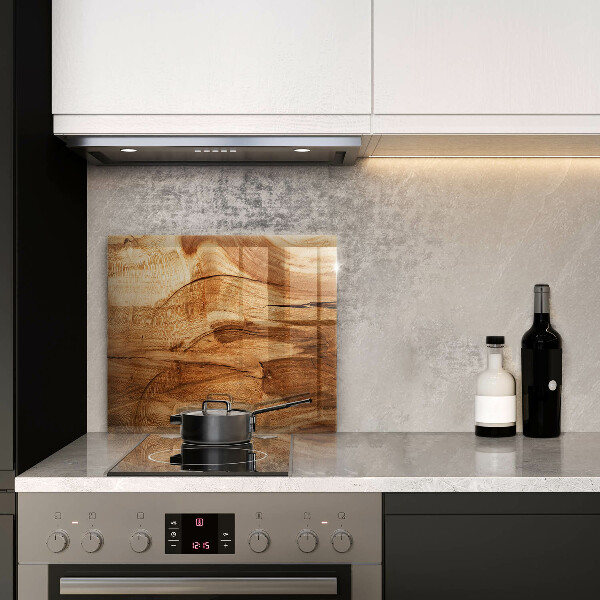 Tűzhelyvédő üveglap Fa tábla textúra