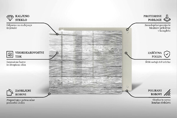 Tűzhelyvédő üveglap Régi fa táblák