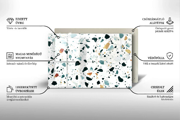 Tűzhelyvédő üveglap Könnyű kőedény