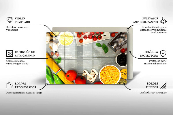 Tűzhelyvédő üveglap Konyhai étel