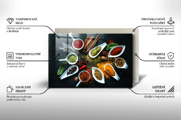 Főzőlap védő üveglap Konyhai fűszerek