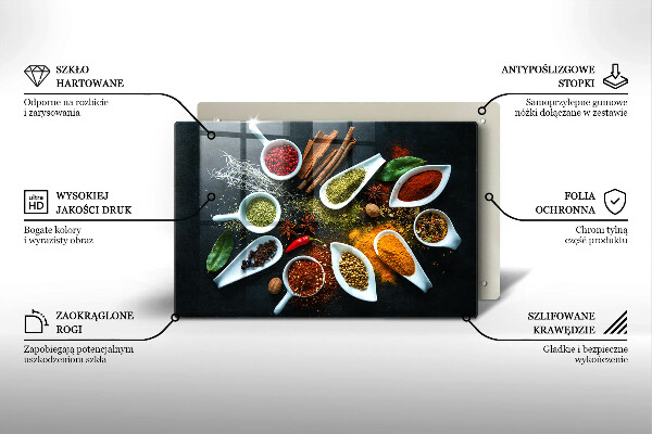 Főzőlap védő üveglap Konyhai fűszerek