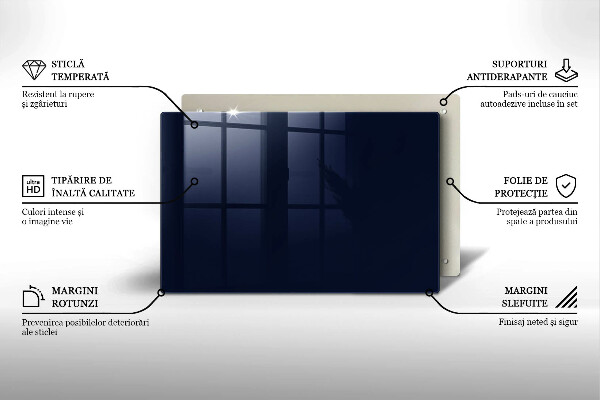 Tűzhelyvédő sötétkék