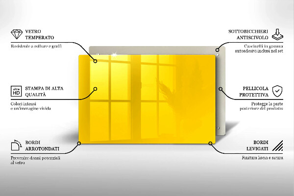 Tűzhelyvédő Sárga