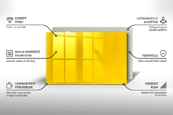 Tűzhelyvédő Sárga