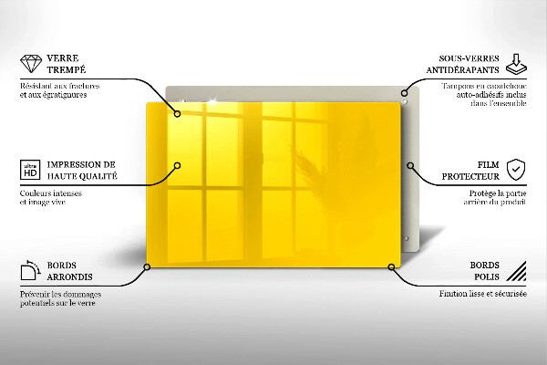 Tűzhelyvédő Sárga