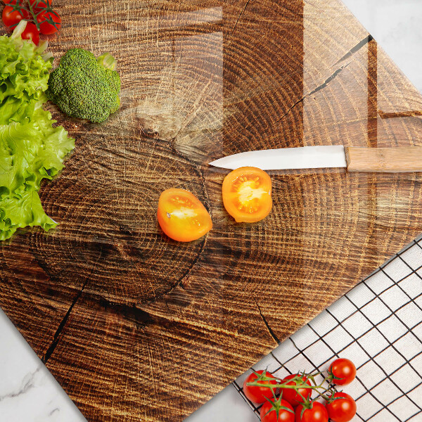 Tűzhelyvédő üveglap A fa fa erezete