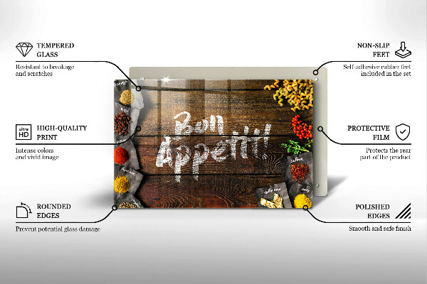 Főzőlap védő üveglap Bon appetit