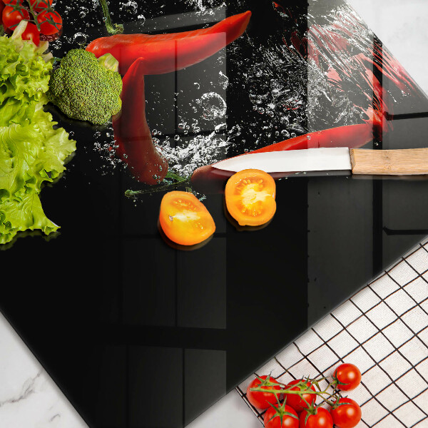 Főzőlap védő üveglap Chili paprika vízben