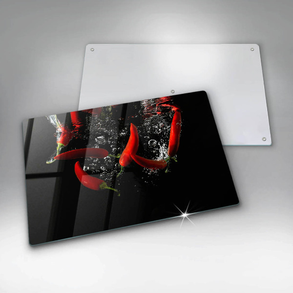 Főzőlap védő üveglap Chili paprika vízben