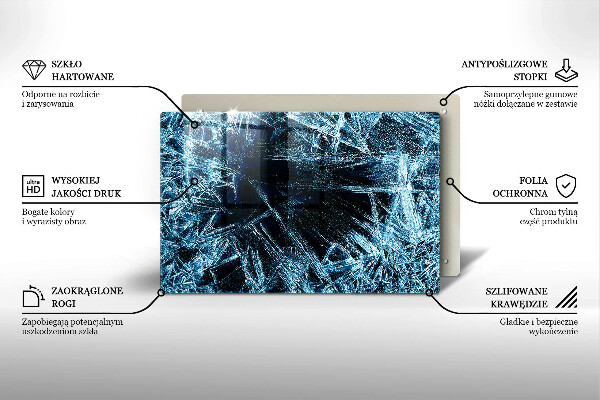 Főzőlap védő üveglap Éles jég szerkezete