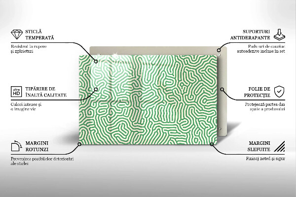 Tűzhelyvédő üveglap Absztrakt vonalak