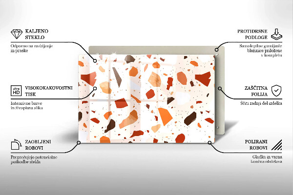 Tűzhelyvédő üveglap Dekoratív kőedény