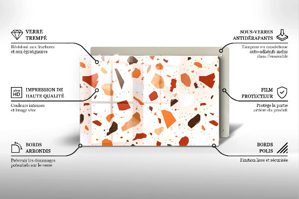 Tűzhelyvédő üveglap Dekoratív kőedény