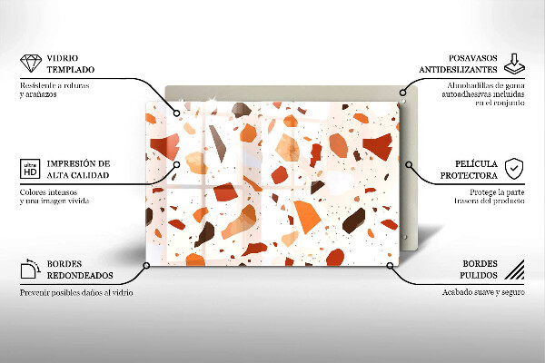 Tűzhelyvédő üveglap Dekoratív kőedény