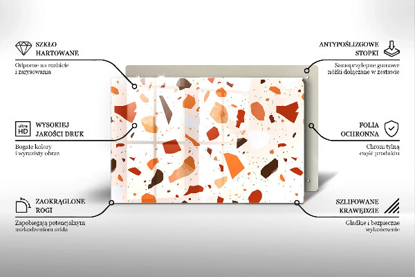 Tűzhelyvédő üveglap Dekoratív kőedény