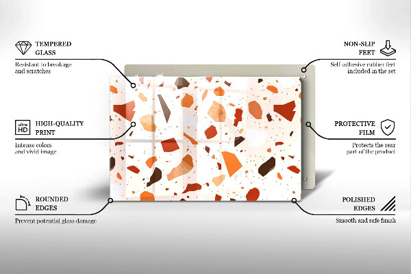 Tűzhelyvédő üveglap Dekoratív kőedény