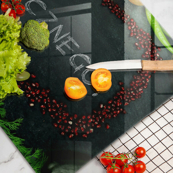 Főzőlap védő üveglap Felirat Smacznego!