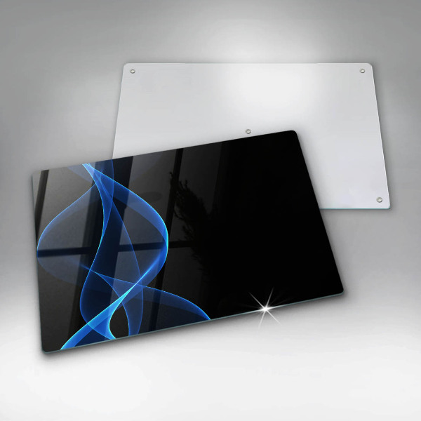 Főzőlap védő üveglap Kék füstvonalak