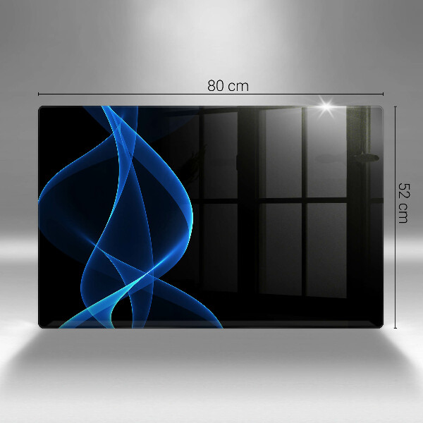 Főzőlap védő üveglap Kék füstvonalak