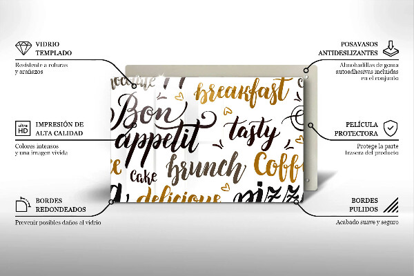 Főzőlap védő üveglap Bon appetit