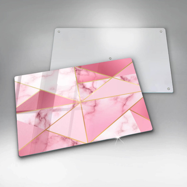 Tűzhelyvédő üveglap Geometrikus márvány