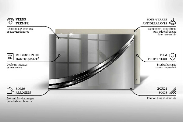 Főzőlap védő üveglap Fém absztrakció