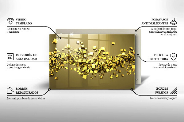 Tűzhelyvédő üveglap Absztrakt 3D geometria