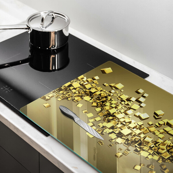 Tűzhelyvédő üveglap Absztrakt 3D geometria