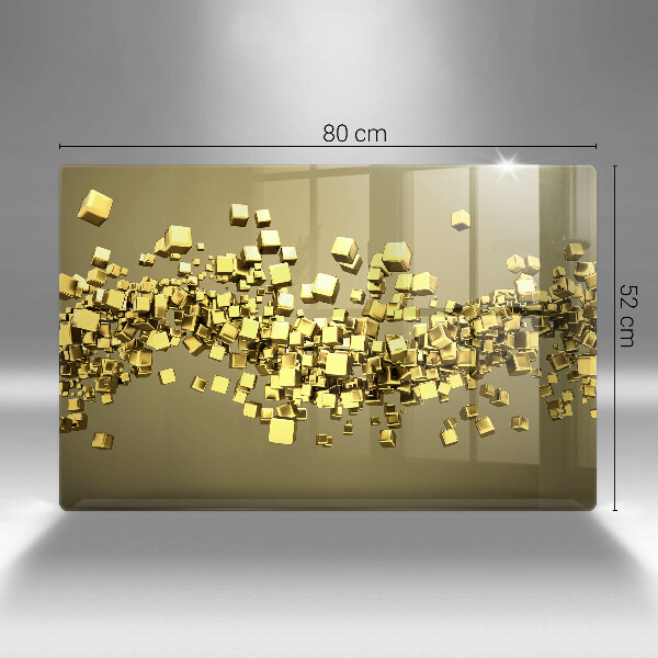 Tűzhelyvédő üveglap Absztrakt 3D geometria