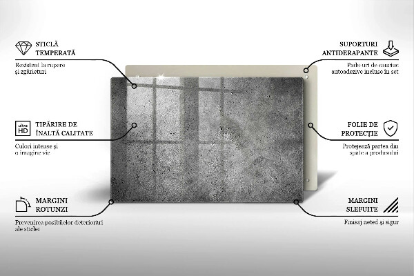 Főzőlap védő üveglap Beton kő textúra