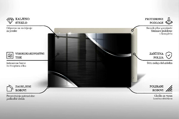 Tűzhelyvédő üveglap Fém absztrakció