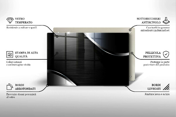 Tűzhelyvédő üveglap Fém absztrakció