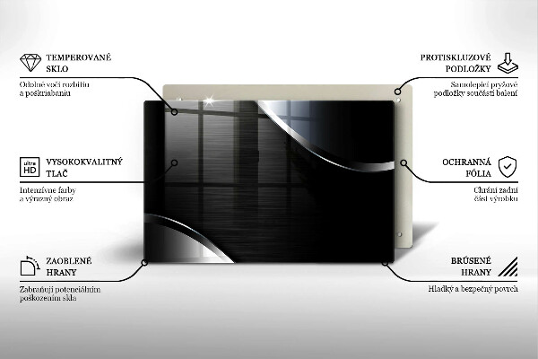 Tűzhelyvédő üveglap Fém absztrakció