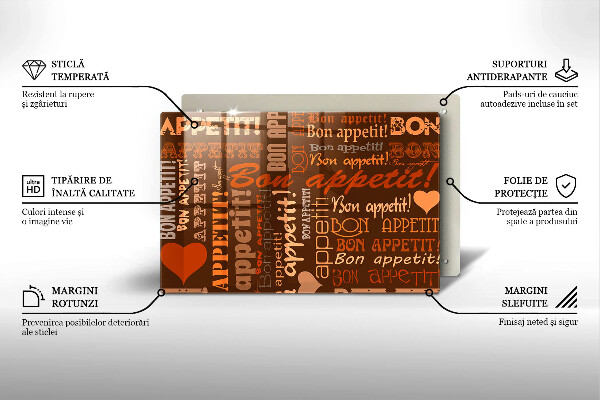 Főzőlap védő üveglap Bon appetit