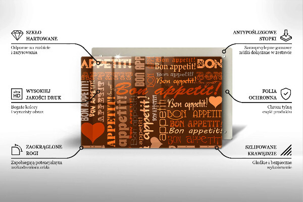 Főzőlap védő üveglap Bon appetit