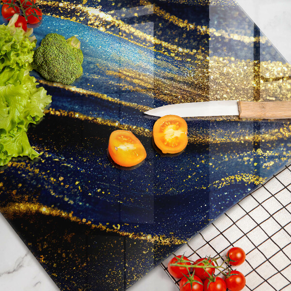 Tűzhelyvédő üveglap Sötétkék absztrakció