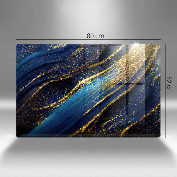 Tűzhelyvédő üveglap Sötétkék absztrakció