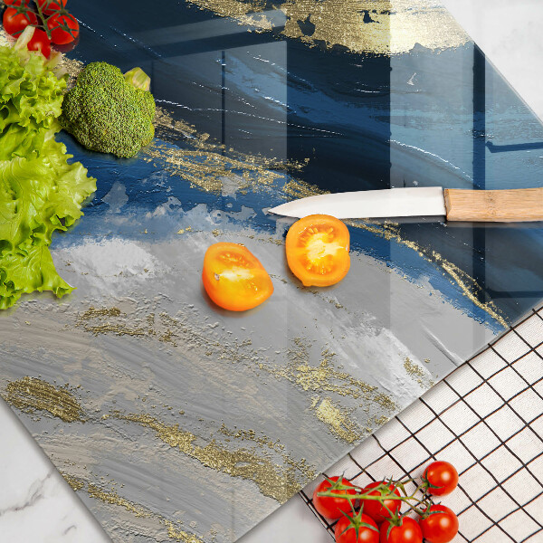 Tűzhelyvédő üveglap Textúra arannyal