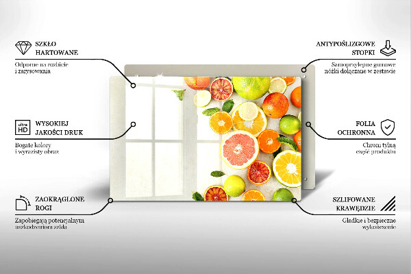 Tűzhelyvédő üveglap Citrusfélék