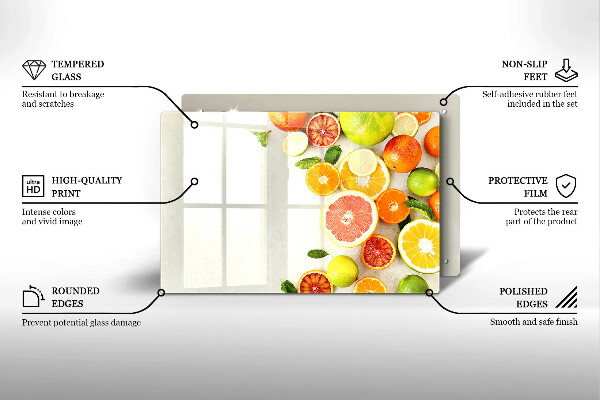Tűzhelyvédő üveglap Citrusfélék