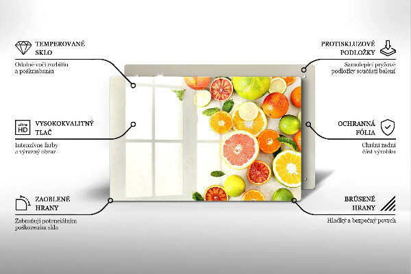 Tűzhelyvédő üveglap Citrusfélék
