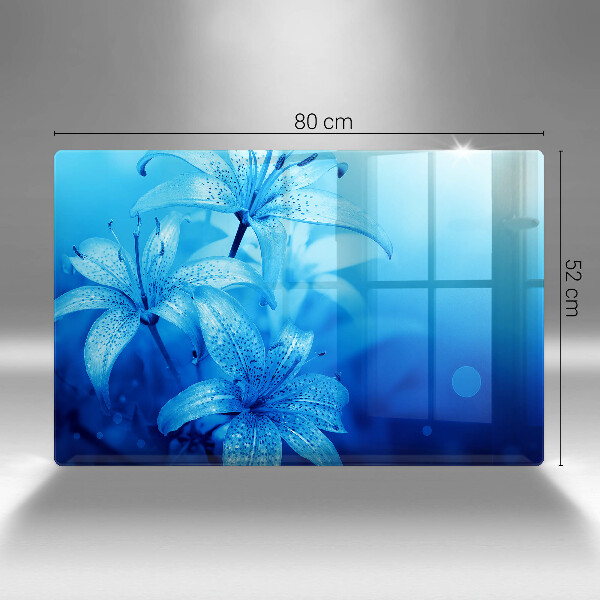 Tűzhelyvédő Kék virágok