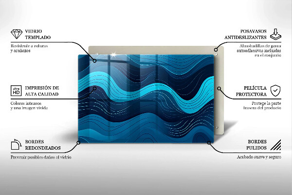 Tűzhelyvédő Absztrakt hullámok