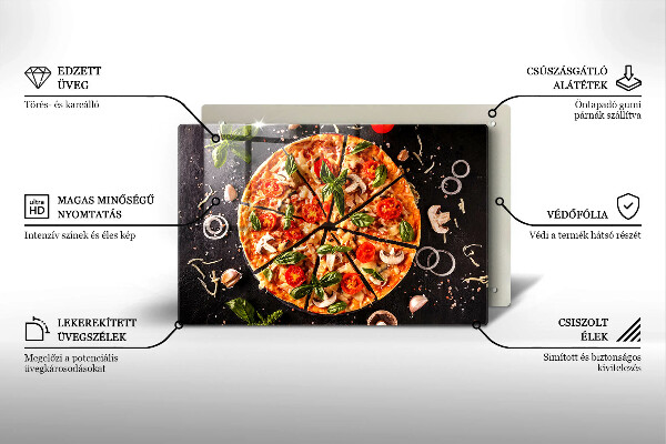 Tűzhelyvédő Pizza gombával
