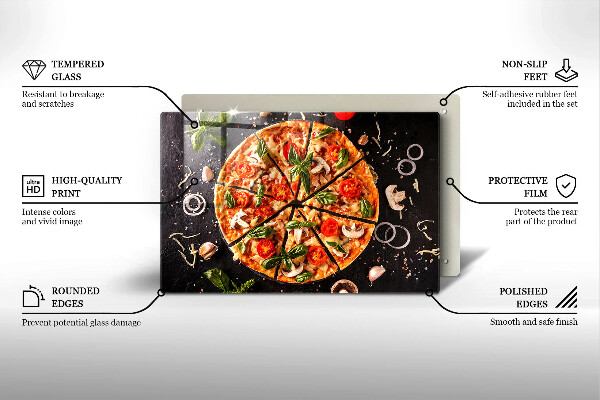 Tűzhelyvédő Pizza gombával