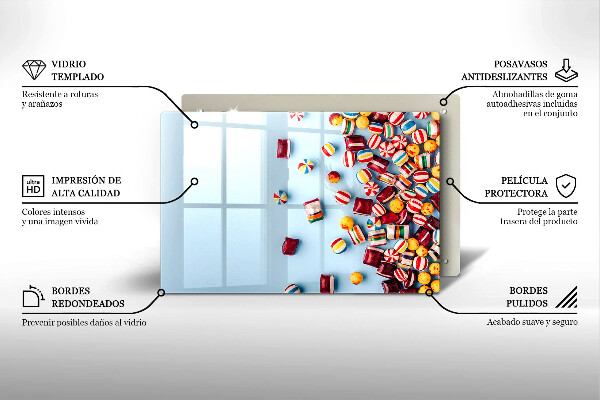 Tűzhelyvédő Színes cukorkák