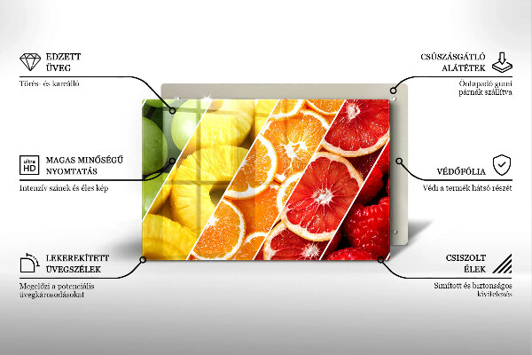 Tűzhelyvédő Színes gyümölcsök