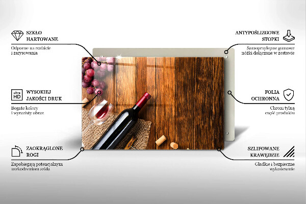 Tűzhelyvédő Egy üveg vörösbor